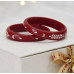 Festive Scarlet Art Bangles
