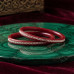Elegant Crimson Edge Bangles