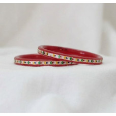 Vintage Floral Maroon Kada