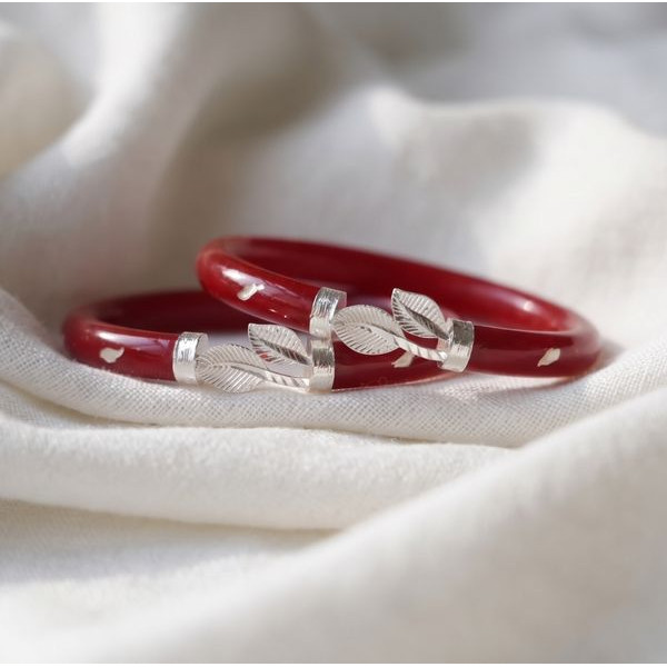Crimson Bloom Silver Kada