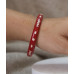 Crimson Charm Silver-Accent Bangle