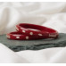 Crimson Charm Silver-Accent Bangle