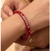 Scarlet Elegance Handcrafted Bracelet