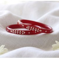 Scarlet Elegance Handcrafted Bracelet