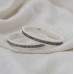 Pearl White Silver Edge Bangle