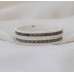 Pearl White Silver Edge Bangle