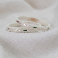 Silver Vine Twist Couple Rings