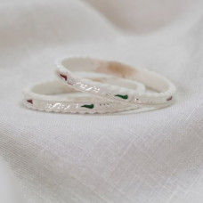 Silver Vine Twist Couple Rings