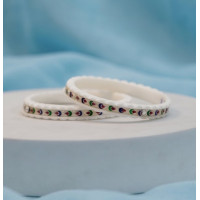 Multicolor Crescent Enamel Bangles