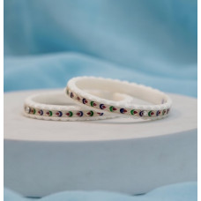 Multicolor Crescent Enamel Bangles