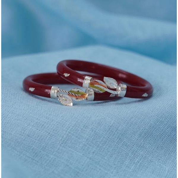 Crimson Leaf Elegance Bangles