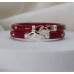 Crimson Silverleaf Bangles