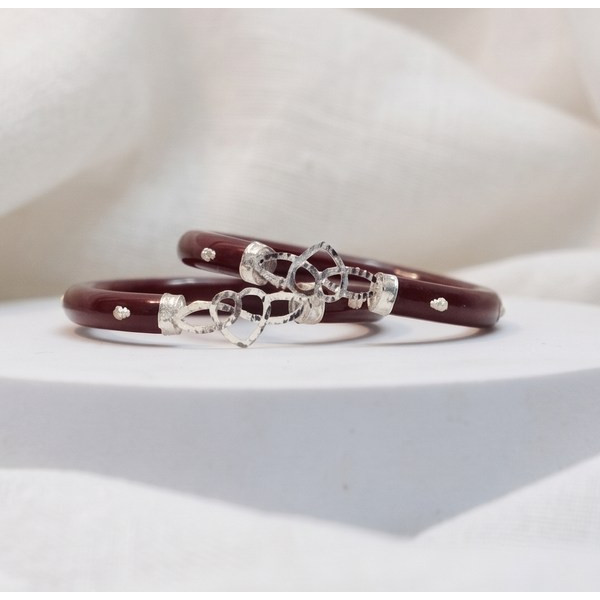 Wine Red Minimalist Hoops