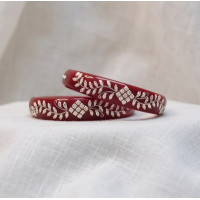 Crimson Vine Lac Bangles