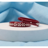Crimson Bloom Bangles