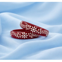 Ruby Blossom Elegance Bangles