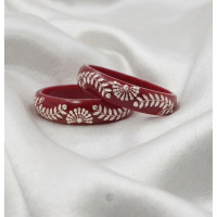 Crimson Bloom Heritage Bangles