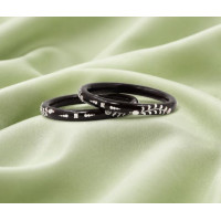 Silver Petal Maroon Fusion Bangles
