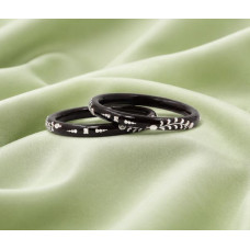 Silver Petal Maroon Fusion Bangles