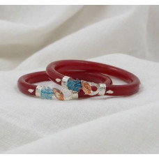 Royal Scarlet Filigree Bangle