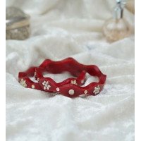 Elegant Red Silver Pola