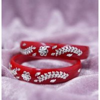 Crimson Blossom Silver Pola