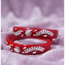 Crimson Blossom Silver Pola