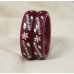 Designer Rakta Pola with Silver Floral Work
