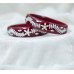 Crimson Bloom Silver Pola Bangle,