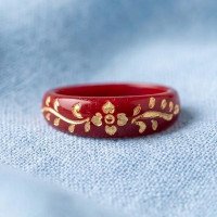 Crimson Elegance Designer Kada