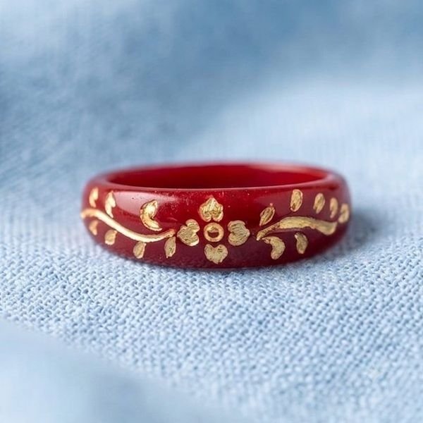 Crimson Elegance Designer Kada