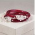 Crimson Floral Silver Pola Bangle