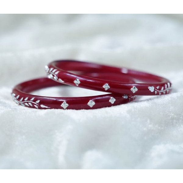 Ruby Bloom Traditional Pola Bangle