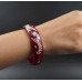 Crimson Blossom Designer Silver Pola