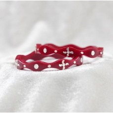 Rakta Pushpa Silver Pola Bangle
