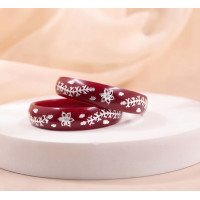 Elegant Red Floral Pola Bracelet Pair