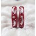 Royal Crimson Silver Pola Bangles