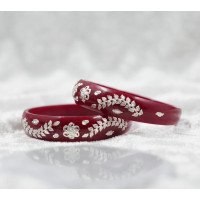 Classic Floral Motif Red Pola