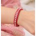 Red Blossom Silver Pola Bangles