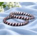 Classic Maroon Silver Stripe Bangle