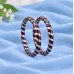 Classic Maroon Silver Stripe Bangle