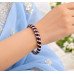 Classic Maroon Silver Stripe Bangle
