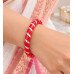 Elegant Maroon Silver Line Bangle