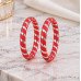 Elegant Maroon Silver Line Bangle