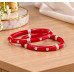 Traditional Maroon Silver Bangle