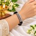 Designer Maroon Silver Spiral Bangle