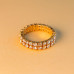 Two-Line Sparkle Gold Ring