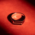 Black Enamel Geometric Silver Ring