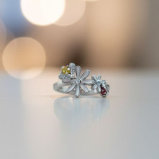 Flower Glow Adjustable Ring