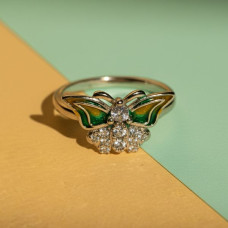 Green Butterfly Ring